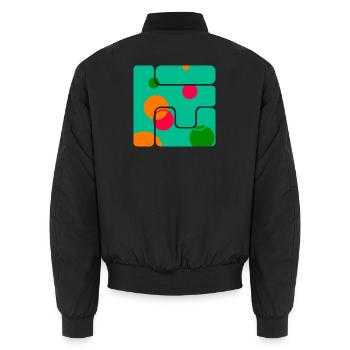 Formes géométriques : design artistique - Bomber unisexe - noir - Dos - AI Model Male 185 light (185cm)