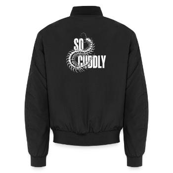 Scolopender motif - Unisex Bomber Jacket - black - Back - AI Model Male 185 light (185cm)