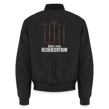 Gärtner Humor Garten Leiter Vom Rechenzentrum - Unisex Bomberjacke - Schwarz - Hinten - AI Model Male 185 light (185cm)
