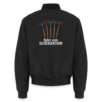 Bug im Rechenzentrum für jeden Itler und EDV Typ - Unisex Bomberjacke - Schwarz - Hinten - AI Model Male 185 light (185cm)