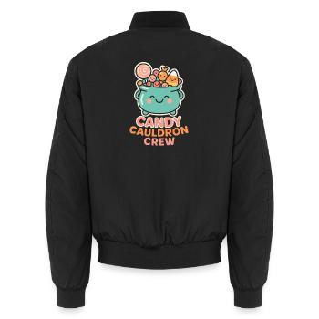 Candy Cauldron Crew - Unisex Bomber Jacket - black - Back - AI Model Male 185 light (185cm)