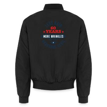 Diable du 60e anniversaire - Bomber unisexe - noir - Dos - AI Model Male 185 light (185cm)