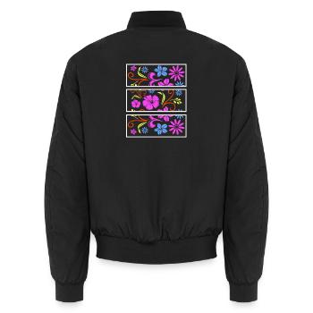 Pastel Gothic - Unisex Bomber Jacket - black - Back - AI Model Male 185 light (185cm)