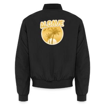 Algave - Unisex Bomber Jacket - black - Back - AI Model Male 185 light (185cm)