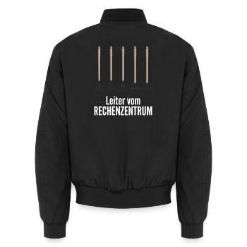 Rechenzentrum - Unisex Bomberjacke - Schwarz - Hinten - AI Model Male 185 light (185cm)