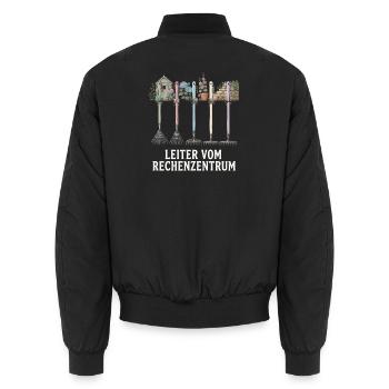 Garten Gärtner Humor Leiter Vom Rechenzentrum - Unisex Bomberjacke - Schwarz - Hinten - AI Model Male 185 light (185cm)