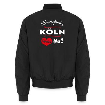 Köln Stadt Urban T-Shirt City Heimatliebe Town - Unisex Bomberjacke - Schwarz - Hinten - AI Model Male 185 light (185cm)