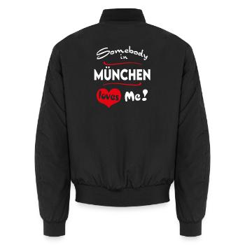 München Stadt Urban T-Shirt City Heimatliebe Town - Unisex Bomberjacke - Schwarz - Hinten - AI Model Male 185 light (185cm)