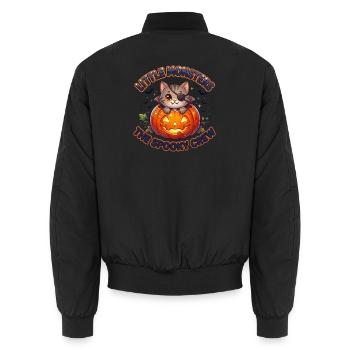 Little Monsters The Spooky Crew - Unisex Bomber Jacket - black - Back - AI Model Male 185 light (185cm)