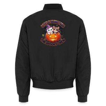 Little Monsters The Spooky Crew - Unisex Bomber Jacket - black - Back - AI Model Male 185 light (185cm)
