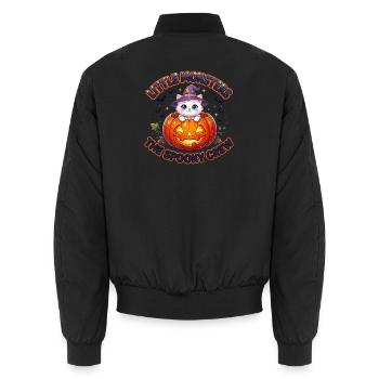 Little Monsters The Spooky Crew - Unisex Bomber Jacket - black - Back - AI Model Male 185 light (185cm)