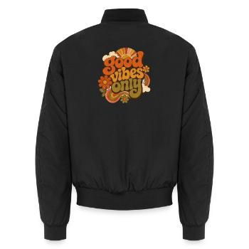 Vibes - Bomber unisexe - noir - Dos - AI Model Male 185 light (185cm)