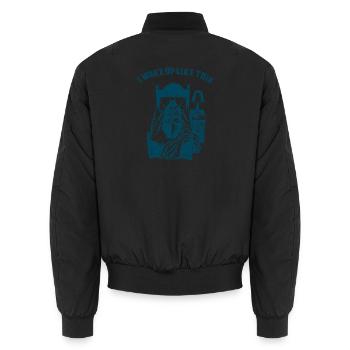 I woke up like this - Kafka - Unisex Bomber Jacket - black - Back - AI Model Male 185 light (185cm)