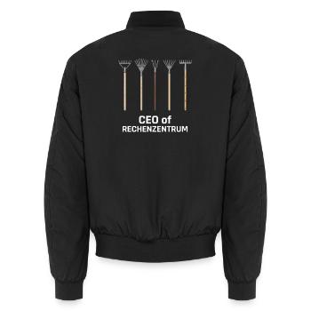 Rechenzentrum Garden Rake Gardener Gardening IT - Unisex Bomberjacke - Schwarz - Hinten - AI Model Male 185 light (185cm)