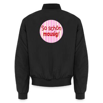 SO SCHÖN MAUS - Unisex Bomberjacke - Schwarz - Hinten - AI Model Male 185 light (185cm)