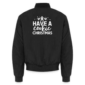 Cookie Christmas Cookies - Unisex Bomber Jacket - black - Back - AI Model Male 185 light (185cm)