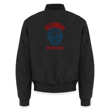 Trop réfléchir - Bomber unisexe - noir - Dos - AI Model Male 185 light (185cm)