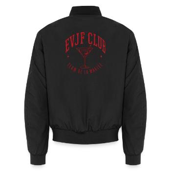 EVJF CLUB Verre Martini - Team Mariée - Bomber unisexe - noir - Dos - AI Model Male 185 light (185cm)