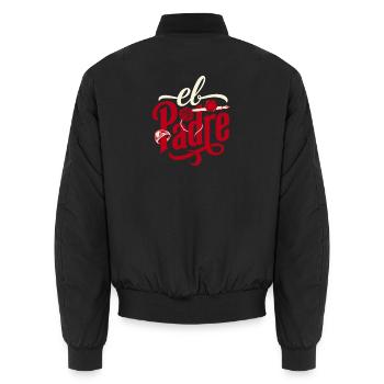 El Padre Patron Famille Cadeau Rétro - Unisex Bomberjacke - Schwarz - Hinten - AI Model Male 185 light (185cm)