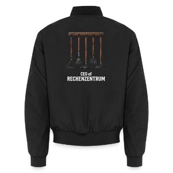 CEO of Rechenzentrum lustige Sprüche Gärtner - Unisex Bomberjacke - Schwarz - Hinten - AI Model Male 185 light (185cm)