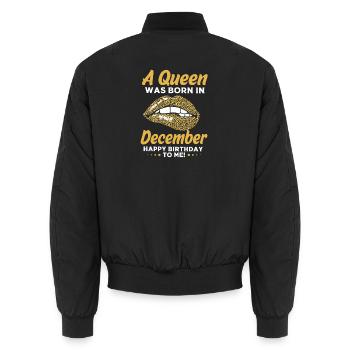 Sternzeichen Steinbock - Unisex Bomberjacke - Schwarz - Hinten - AI Model Male 185 light (185cm)