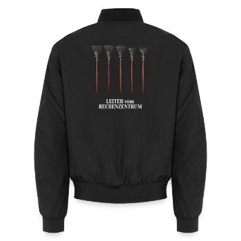 IT Support Glücksrad Service Desk IT Helpdesk Nerd - Unisex Bomberjacke - Schwarz - Hinten - AI Model Male 185 light (185cm)