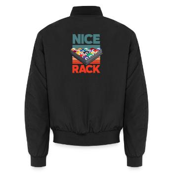 Nice Rack Lustiges Billard 9 Ball Pool Retro - Unisex Bomberjacke - Schwarz - Hinten - AI Model Male 185 light (185cm)