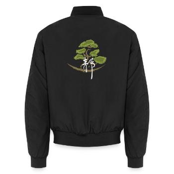  Baum Kunst japan japanisch asiatisch - Unisex Bomberjacke - Schwarz - Hinten - AI Model Male 185 light (185cm)
