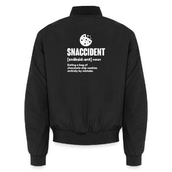 Cookie Plätzchen Keks - Unisex Bomberjacke - Schwarz - Hinten - AI Model Male 185 light (185cm)
