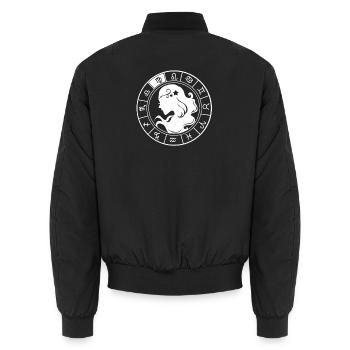 Sternzeichen Jungfrau - Unisex Bomberjacke - Schwarz - Hinten - AI Model Male 185 light (185cm)