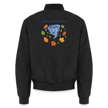 Kleiner Wirbelwind Herbsttanz - Unisex Bomberjacke - Schwarz - Hinten - AI Model Male 185 light (185cm)
