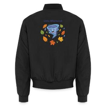 Kleiner Wirbelwind Herbstzauber - Unisex Bomberjacke - Schwarz - Hinten - AI Model Male 185 light (185cm)