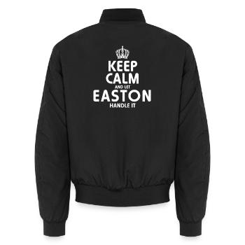 EASTON Handle It - Unisex Bomberjacke - Schwarz - Hinten - AI Model Male 185 light (185cm)