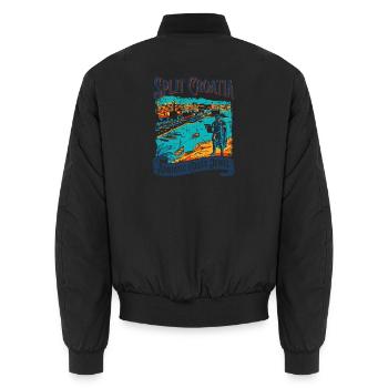Split Croatia Adriatic Coast Jewel Novelty - Unisex Bomberjacke - Schwarz - Hinten - AI Model Male 185 light (185cm)