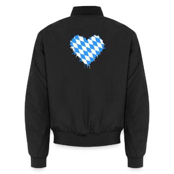 Bayern - Unisex Bomberjacke - Schwarz - Hinten - AI Model Male 185 light (185cm)