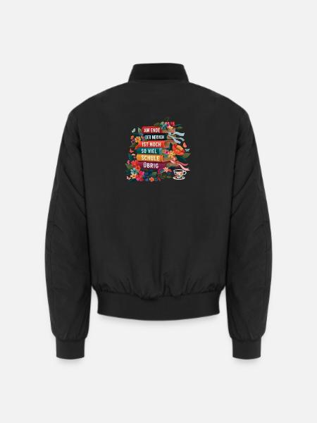 Am Ende Der Nerven Ist Noch So Viel Schule Übrig! - Unisex Bomberjacke - Schwarz