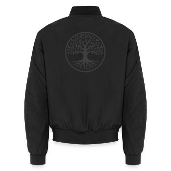Baum des Lebens - Unisex Bomberjacke - Schwarz - Hinten - AI Model Male 185 light (185cm)
