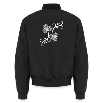 Celtic Irland Wikinger Keltisch Knoten Muster Baum - Unisex Bomberjacke - Schwarz - Hinten - AI Model Male 185 light (185cm)