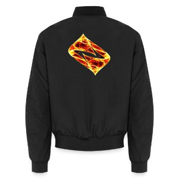 Dynamische Spur - Heiss - Unisex Bomberjacke - Schwarz - Hinten - AI Model Male 185 light (185cm)