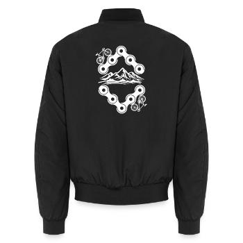Radfahren Fahrrad Sport Radfahren Radfahrer - Unisex Bomberjacke - Schwarz - Hinten - AI Model Male 185 light (185cm)