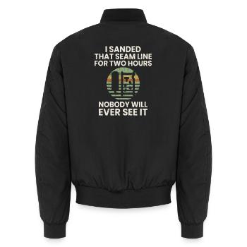 Modellbau Humor Geschenk Modellbauer Lustig Idee - Unisex Bomberjacke - Schwarz - Hinten - AI Model Male 185 light (185cm)