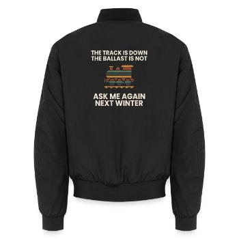 Lustiger Modellbau Spruch Geschenk Modellbauer - Unisex Bomberjacke - Schwarz - Hinten - AI Model Male 185 light (185cm)