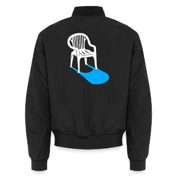 Monobloc – Designklassiker für jede Gelegenheit - Unisex Bomberjacke - Schwarz - Hinten - AI Model Male 185 light (185cm)