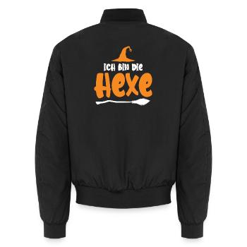 Ich Bin Die Hexe Halloween - Unisex Bomberjacke - Schwarz - Hinten - AI Model Male 185 light (185cm)