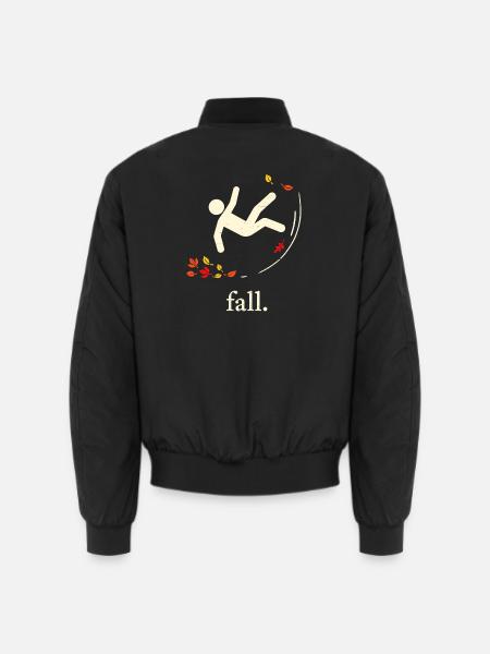 Herbst-Herbstblatt - Unisex Bomberjacke - Schwarz