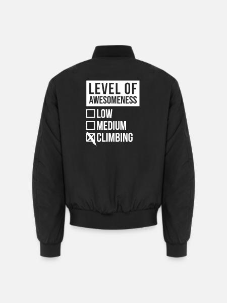 Klettern Klettern Klettern Klettern - Unisex Bomberjacke - Schwarz