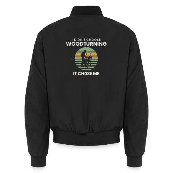 Lustiges Drechsel Shirt Drechsler Geschenk - Unisex Bomberjacke - Schwarz - Hinten - AI Model Male 185 light (185cm)