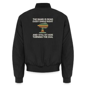 Funk Humor Geschenk Funker Lustig Idee - Unisex Bomberjacke - Schwarz - Hinten - AI Model Male 185 light (185cm)