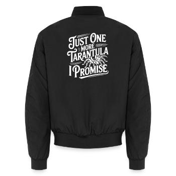 Nur noch eine Vogelspinne, ich verspreche es - Unisex Bomberjacke - Schwarz - Hinten - AI Model Male 185 light (185cm)
