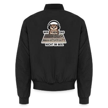 Tontechniker Mixing Studio Mischpult T-Shirt - Unisex Bomberjacke - Schwarz - Hinten - AI Model Male 185 light (185cm)